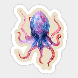 pink blue octopus Sticker